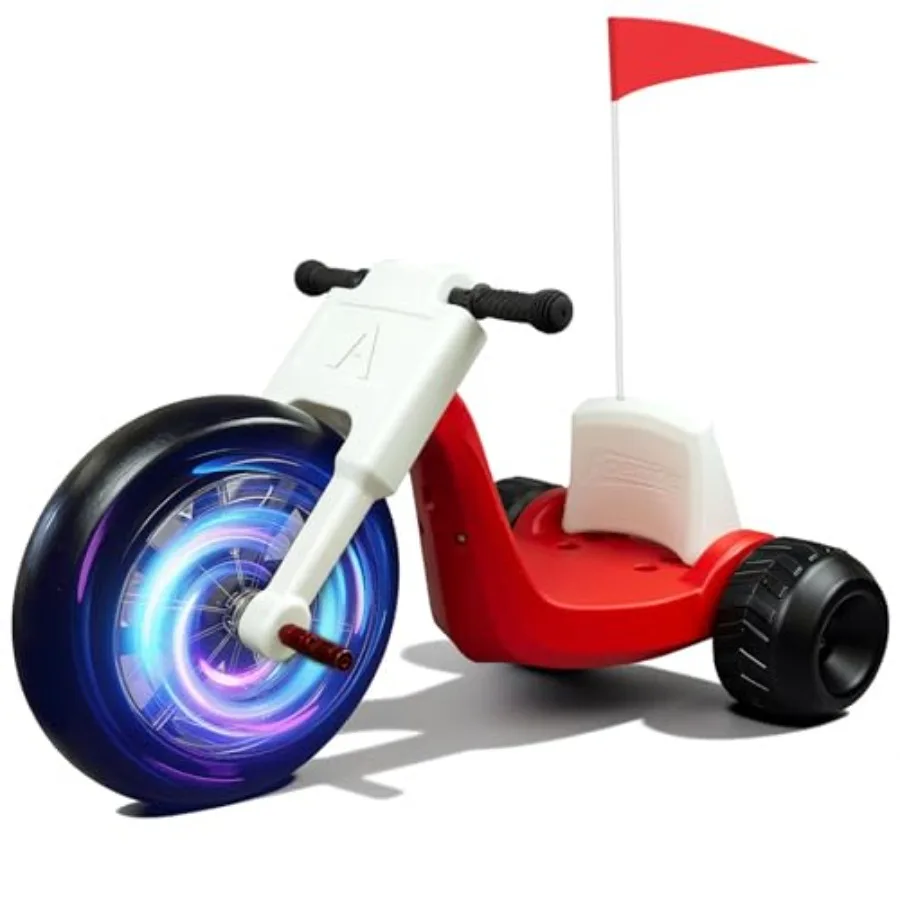 

Electric Tricycle for 3-5 Year Olds Electric Bike with Big Front Wheel and LED Lights 3-6 MPH Speed 45-Minute Battery Life Pink