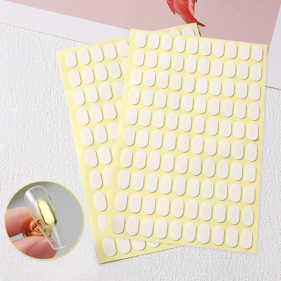 

2 Sheets Traceless Double-side Adhesive Tape Gel For False Nails Display Stand Ultra-thin Soft Jelly Glue Sticker Manicure Strip