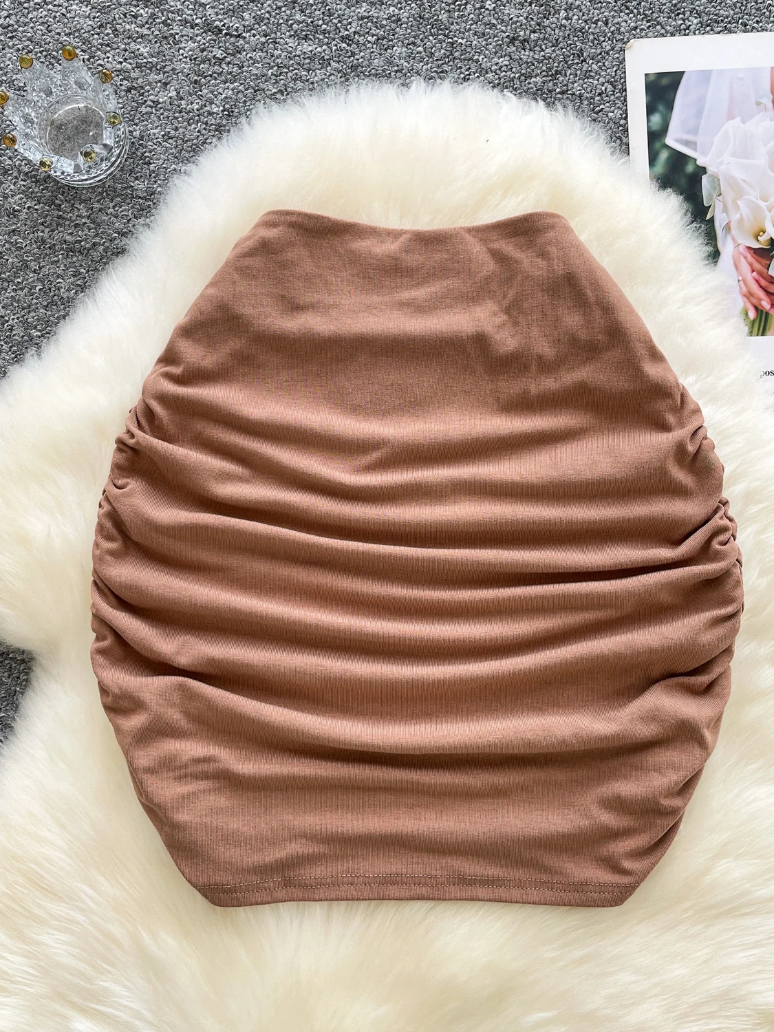 falda Deportiva para Mujer, Ajustada, de Cintura Alta, Pada, Moderna, Estilo Coreano, para el Trabajo Diario, Corte en...