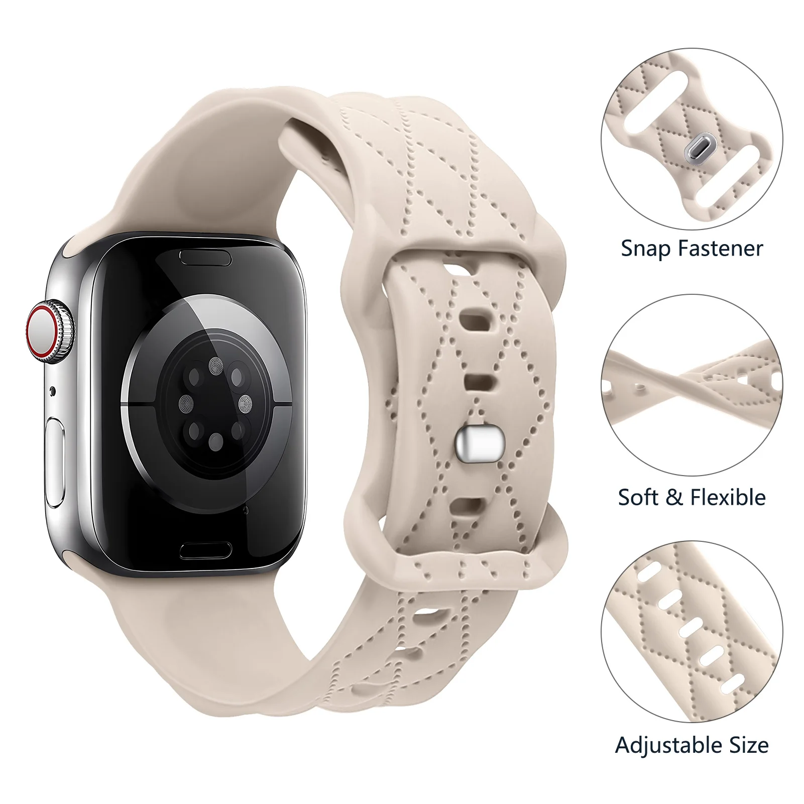 Correa de silicona para Apple Watch, pulsera de 41mm, 40mm, 45mm, 44mm, 49mm, 38mm, 42mm, iwatch ultra 2 series se 7, 6, 5, 4, 3, 8, 9