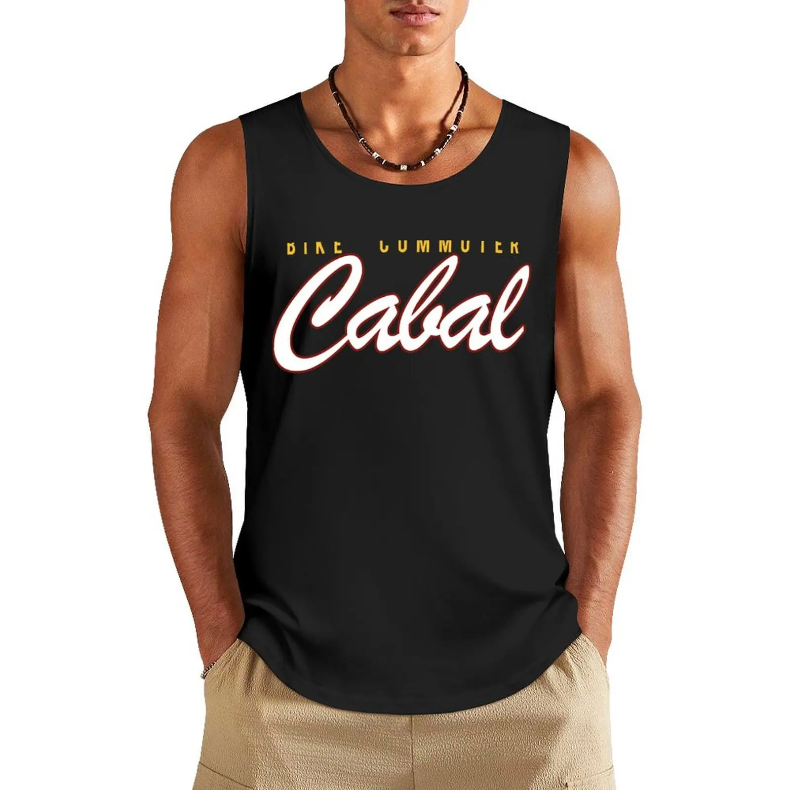 Cabal Retro Script Tank Top t-shirt gym man t-shirt Men's