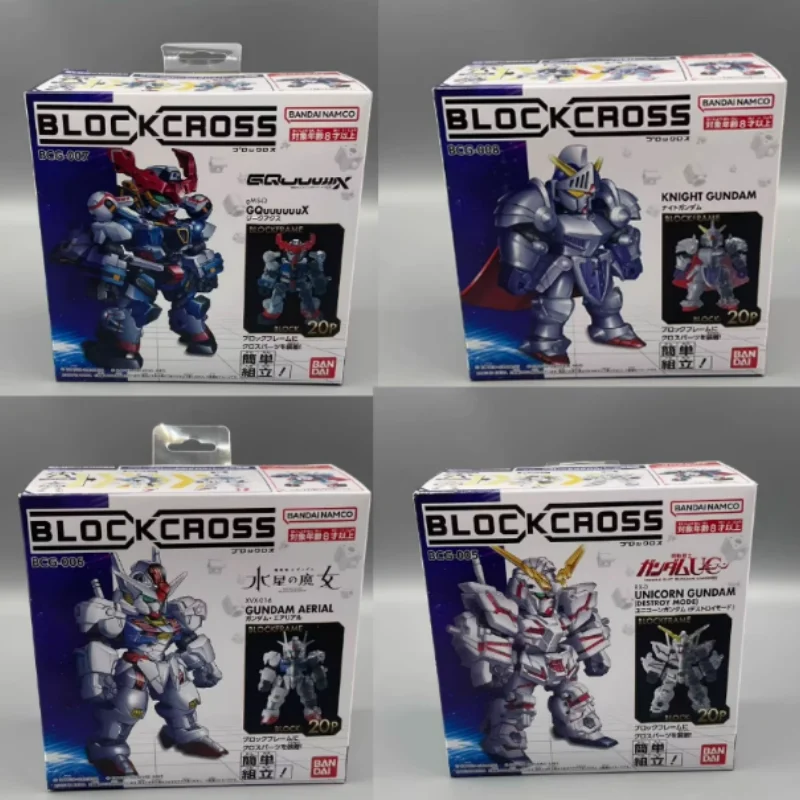 Original Bandai Block Cross Knight Gundam Gquuuux Aerial Einhorn Sammeln Anime Action Figure Montage Modell Spielzeug Geschenke