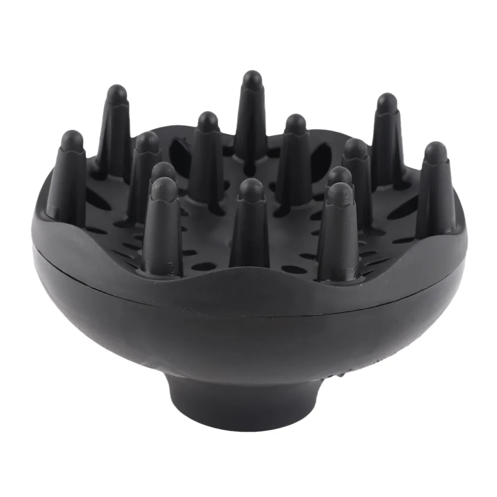 Black Color Universal Hair Dryer Diffuser Professional Volumizing Blow Dryer Attachment Gentle Stylish Design