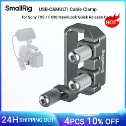 SmallRig FX3/FX30 USB-C MULTI Cable Clamp for Sony FX3 / FX30 HawkLock Quick Release Cages 4770/4771/4772, Aluminum Alloy -4829