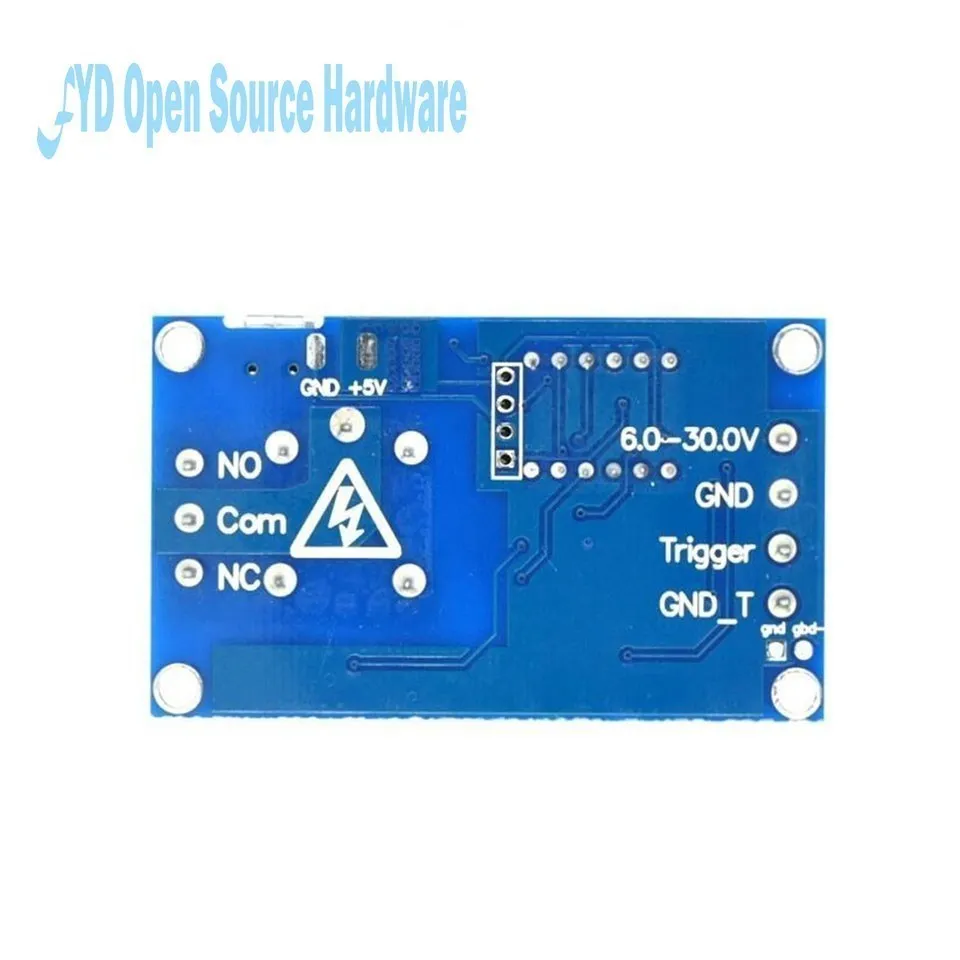 1 Channel 5V Relay 6-30V Relay Module OFF/ON Switch Trigger Time Delay Circuit Timer Cycle 999 minutes Adjustable XY-J02