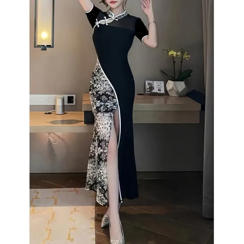 

Casual Sportswear Set for Men New Sle Cross-Border Side Split High Waist ort Pants T-irt Autumn Season Seven Sve Long