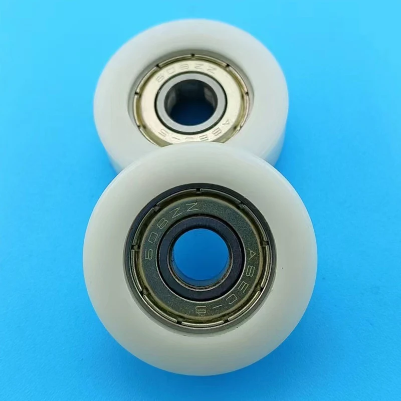 "Reliable 8*32*12mm 608zz Bearing, POM/Nylon Constructed, Rubberized Outer, Smooth Flat Roller Pulley"