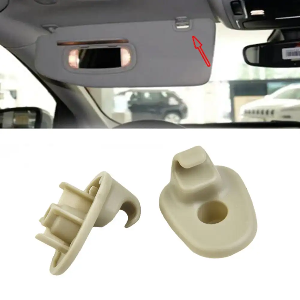 2PCS for Jeep Liberty Car Sun Visor Clip 1AR26BD1-AA for CHEROKEE KK KJ Dodge Nitro Sun Visors Holder Hook Hanger Clips