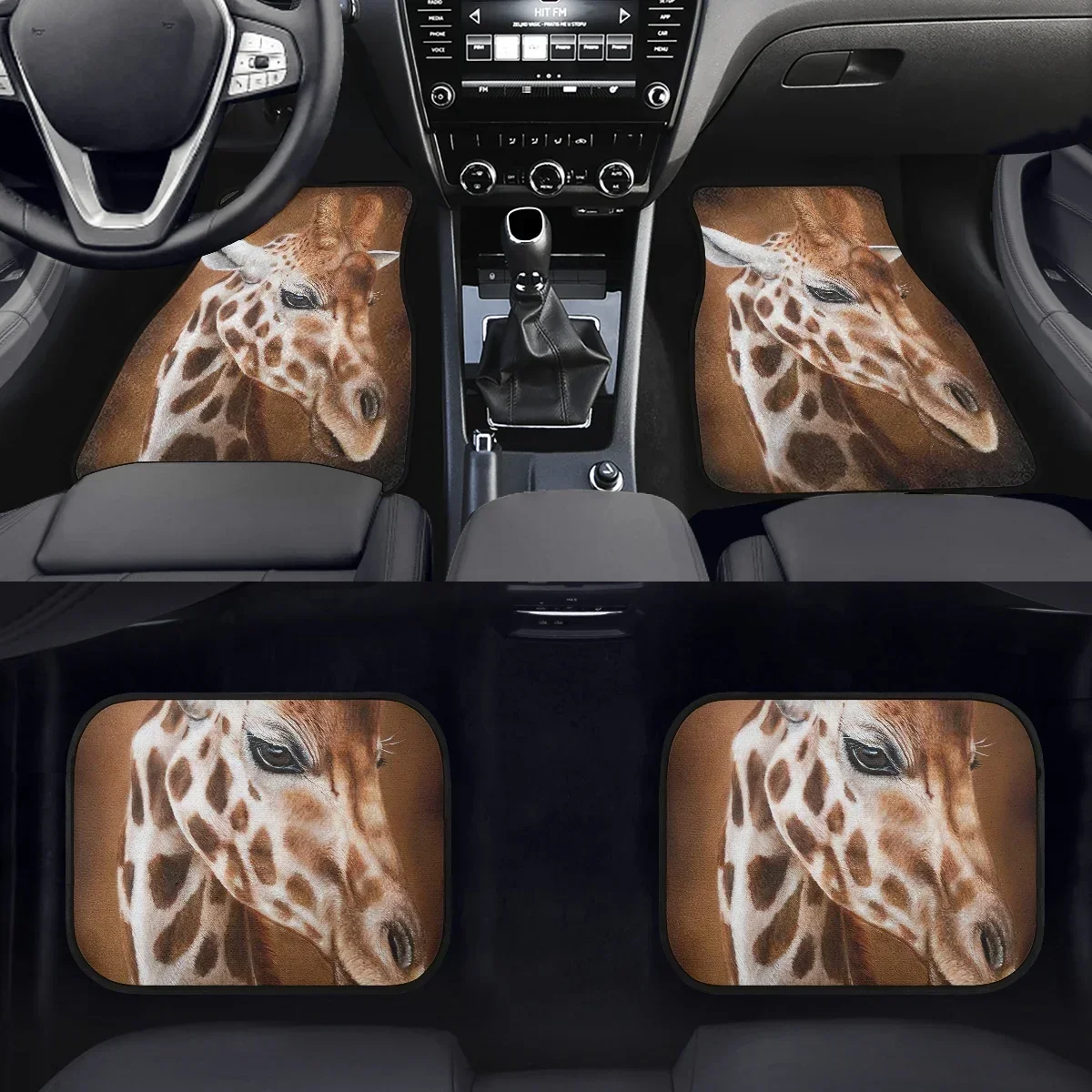 Vehicle Supplies Giraffe Pattern Car Floor Mat  Brand Design High Quality Automobile Carpet Cover Dirt Resistant Vehicle Rug New