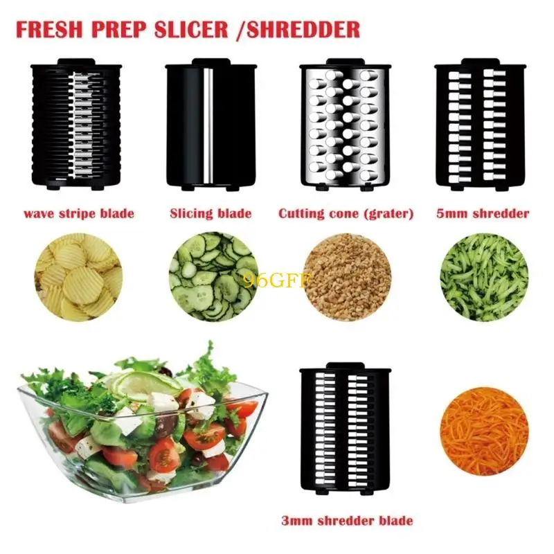 96GF Kitchen Mixer Vegetables Processing Cheese Slicer Cutter Grater Attachment for 3.5QT 4.5QT 5QT 6QT 7QT