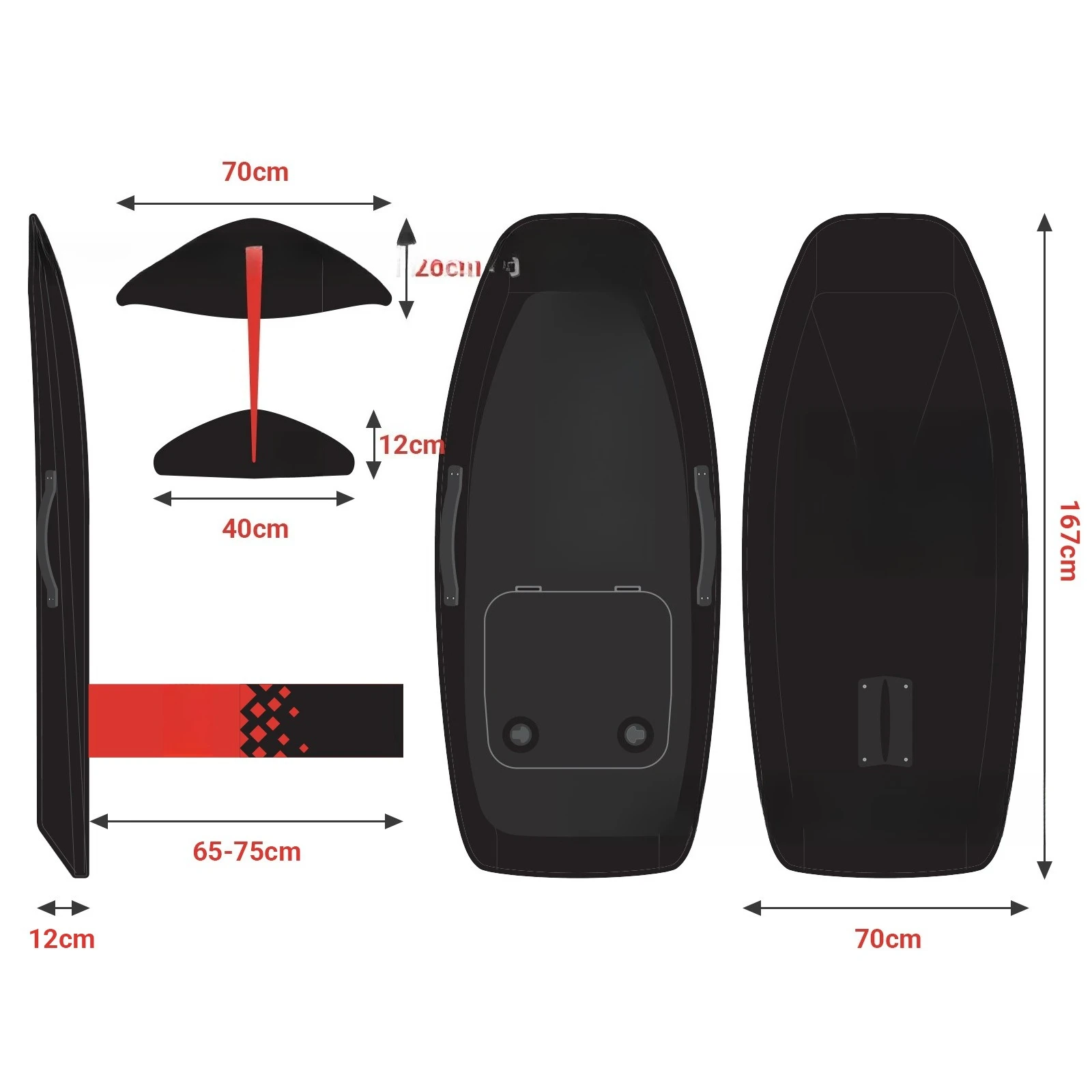 High Power Water Power Carbon Fiber Electric Surfboard, Electric Hydrofoil, Power Surfboard