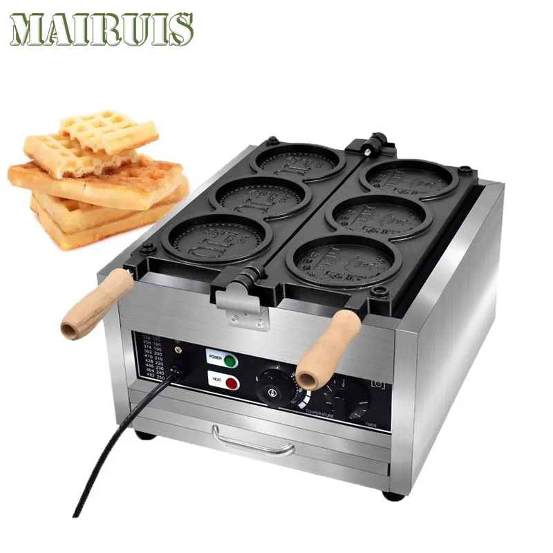 Commercial Mini Shaped Waffle Maker Electric Small Taiyaki Pan Cake Machine Taiyaki Maker Machine Pan Equipement