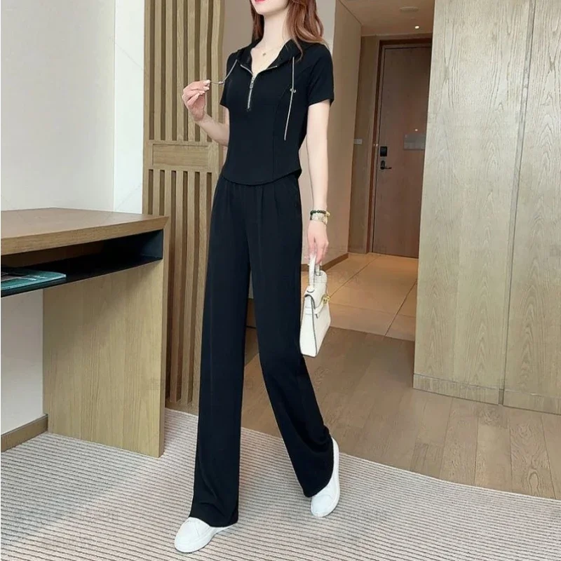 

Summer 2025 Trousers Woman Clothing Sales with Sleeve Comfortable Trend Wholesale Bulk Classy Cheap Pant Sets for Women 2 Pieces
