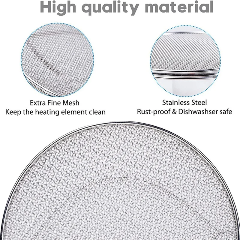 

L55A-Stainless Steel Splatter Shield For Ninja Foodi FG551 Smart XL 6-In-1 Indoor Grill