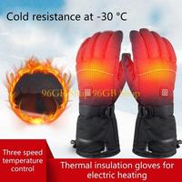 96GB Winter Warm Touchscreen Gloves for Men Women Battery Powered Waterproof Gloves Windproof Glove for Outdoor Cycling Ski