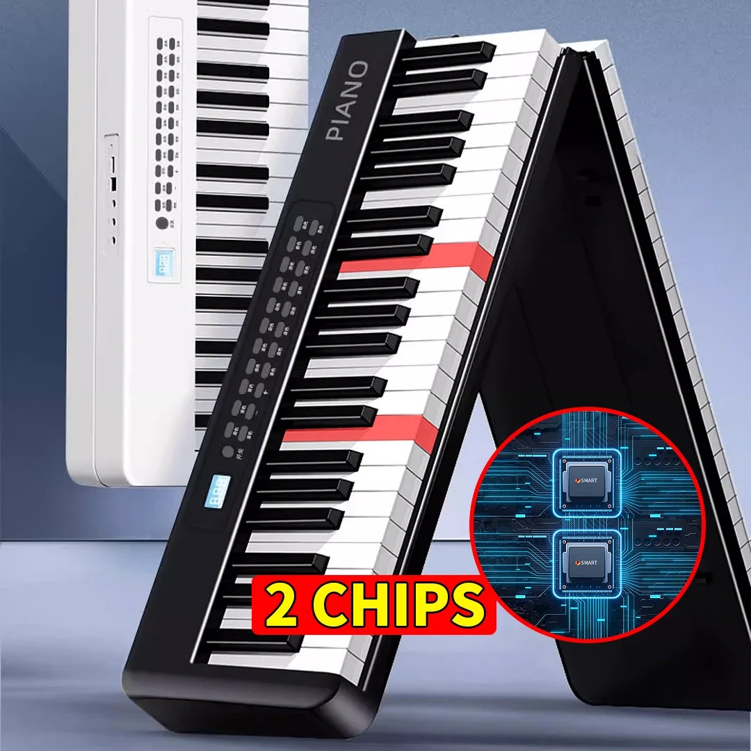 88Keys Fold Piano Digital Midi Musical Keyboard Professional Children's Music Instruments Adult Electronic Portable Synthesizer