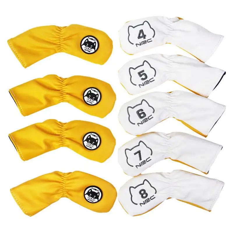 

Golf Iron Head Cover Golf Headcovers 9X Number Alphabet Design Sports Fan Golf Club Equipment Sports Fan Equipment Protects For