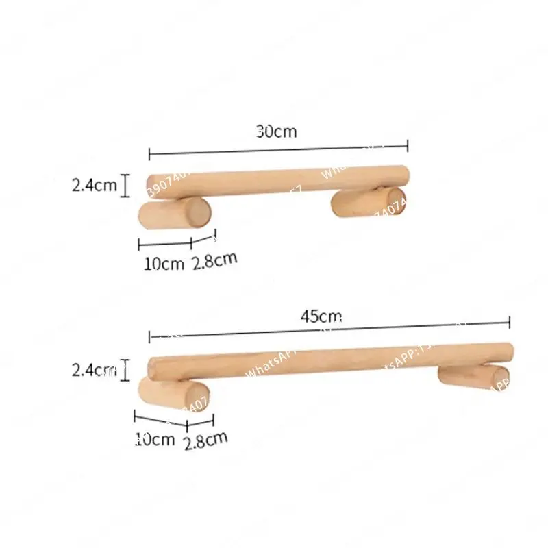 1Pc 30/45CM creative wooden bathroom towel rack, wall-mounted kitchen initializing mat shelf storage rack