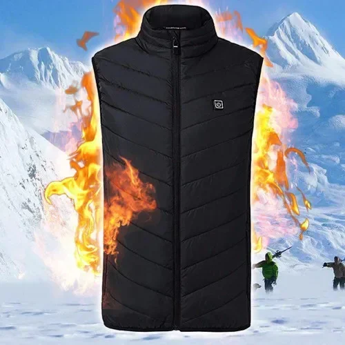 2025.Men's Winter Full Body Warming Clothes Smart Charging Stand Collar Casual Style  Origin Heated Vest