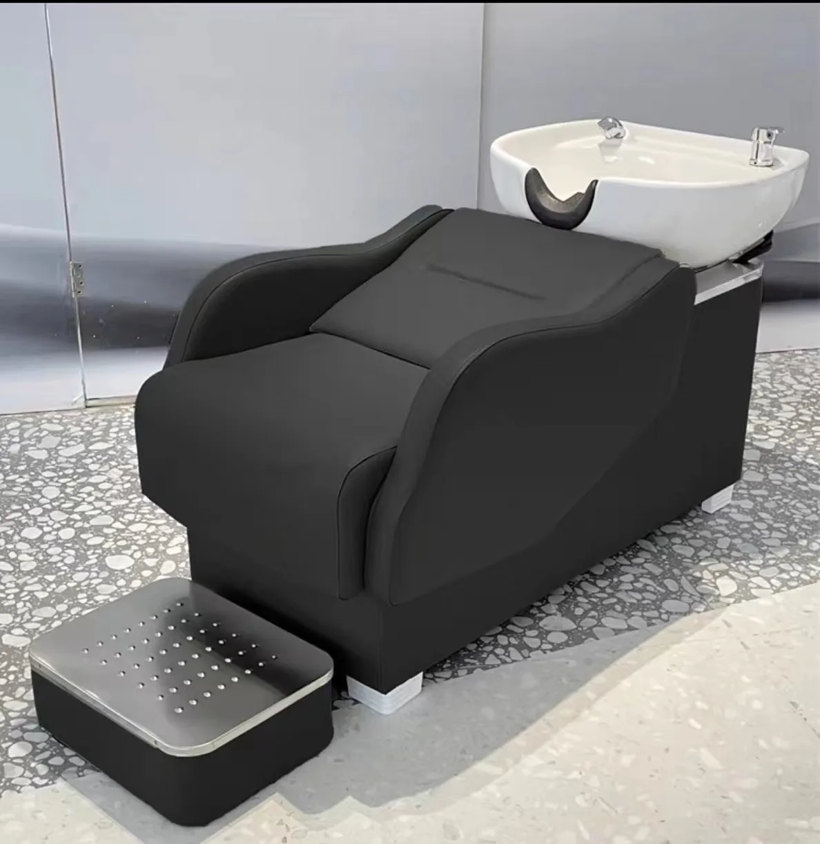 Black Simples Shampoo Chair Basin Professional Styling Stations Hairwash Bed Hair Salon Haar Wasch Liege Spa Furniture