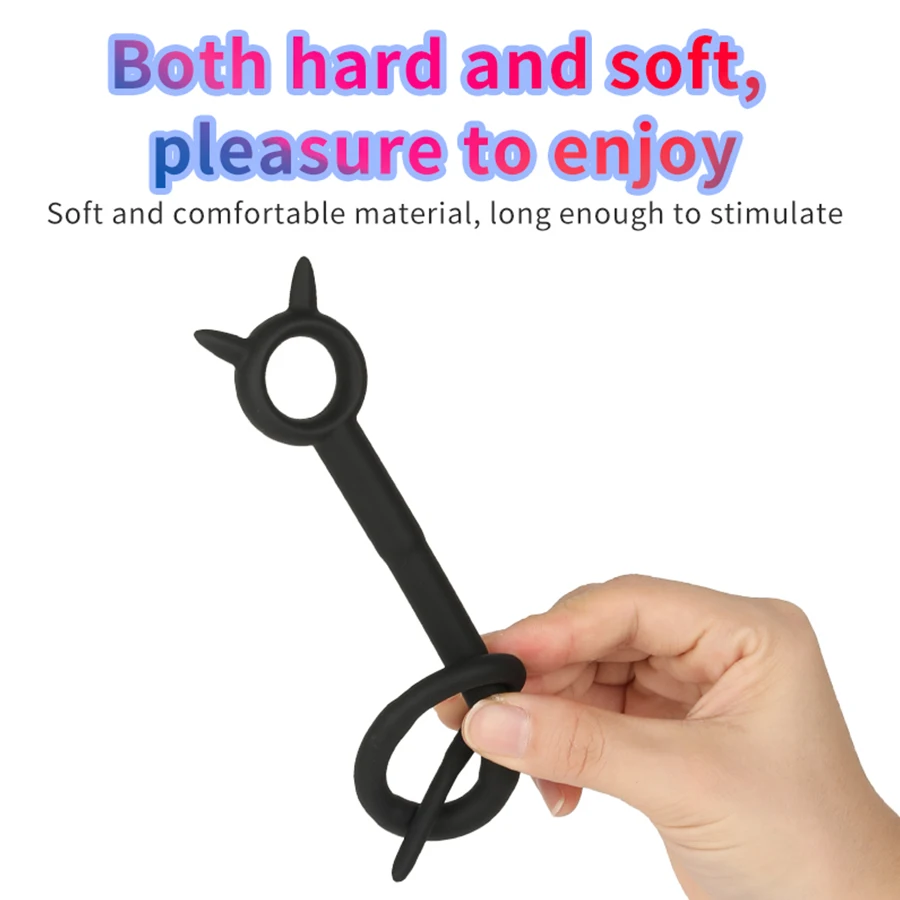 Silicone Horse Eye Stick Penis Plug Urethra Beads Urethral Stimulator Sounding Urethral Masturbation Climax Sex Toys for Men