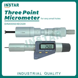 3 Point Digital Internal Micrometer Small Hole 2-2.5mm x 0.001mm IP54 Proof Industrial Quality 2.5-3mm 3-4mm 4-5mm 5-6mm