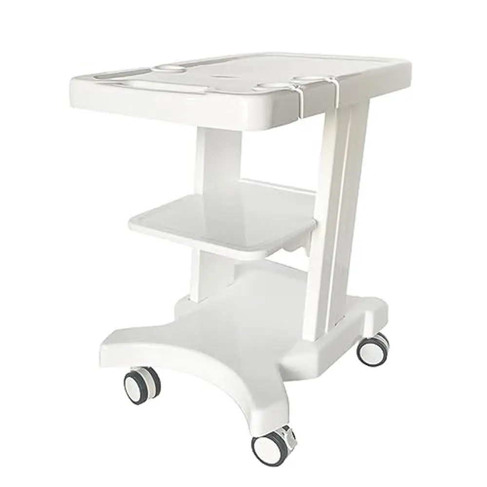 3-Layer Mobile Ultrasound Trolley Cart with Brake Wheels Medical Equipment Transport