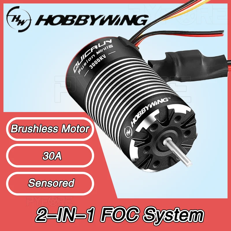 

Hobbywing QuicRun Fusion Mini16 2-в-1 FOC System 30A Сенсорный бесщеточный двигатель ESC для радиоуправляемой модели автомобиля Гусеничные аксессуары, радиоуправляемые автомобили
