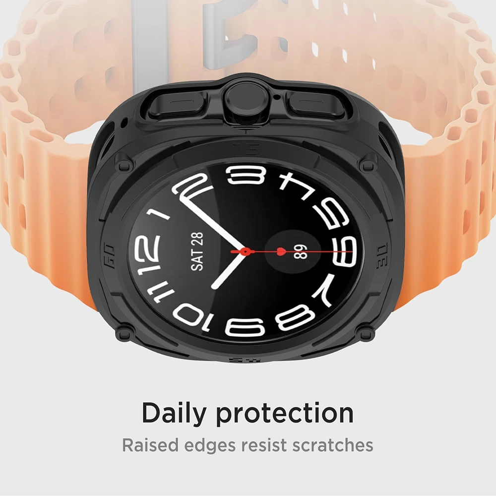 Funda antideslizante para Samsung Galaxy Watch Ultra, ligera y Flexible de TPU funda protectora, agarre, sin pantalla, 47mm