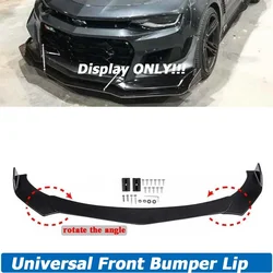 Universal For Chevrolet Camaro 1LE ZL1 Front Bumper Lip Spoiler Splitter Deflector Body Kit Guards Protection Car Accessories