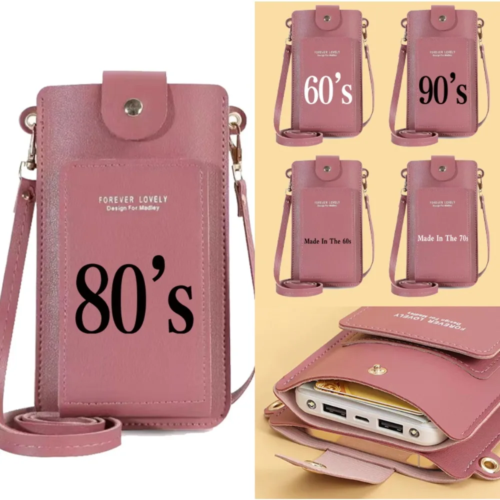 

Женские сумки для телефонов, простая портативная сумка для мобильного телефона, регулируемая сумка через плечо для карт, универсальные кошельки с узором на каждый день