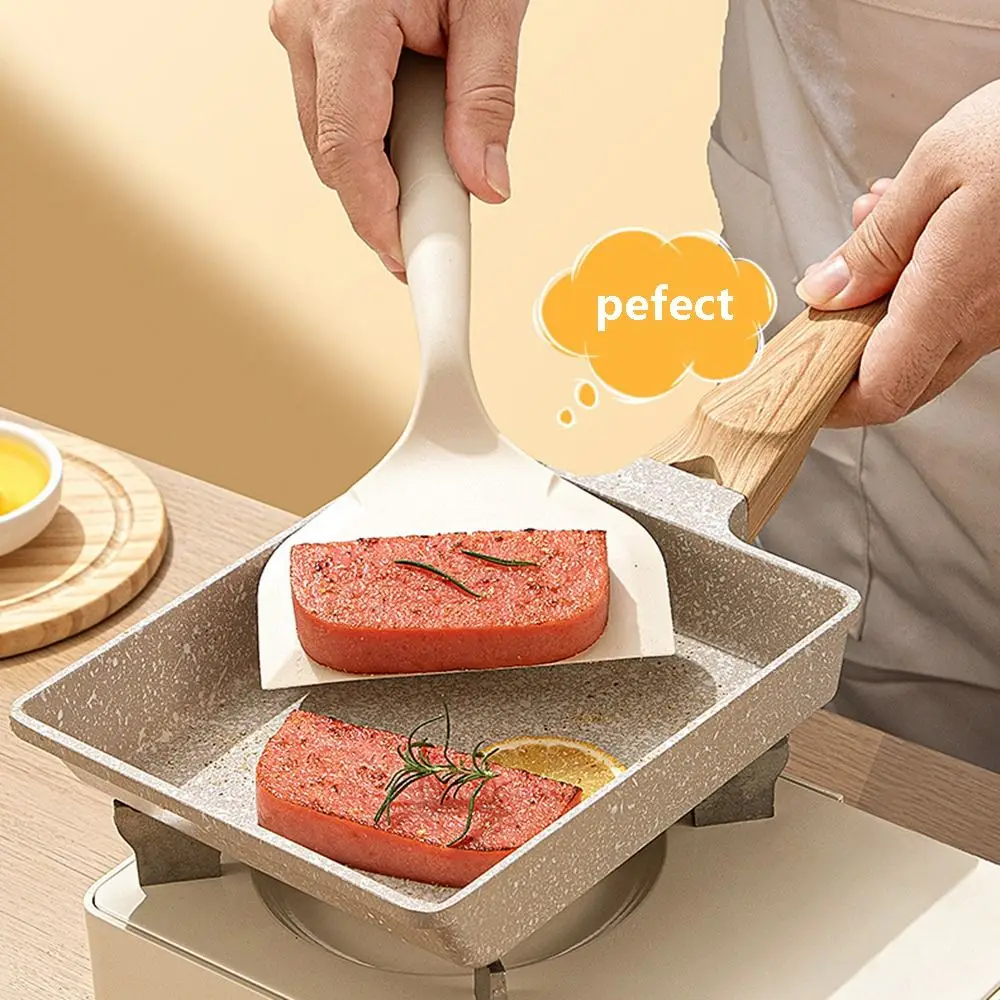 Japanese Style Silicone Pancakes Shovel Non Stick Soft Wide Spatula Turners with Short Handle BPA Free Tamagoyaki Spatula Pizza