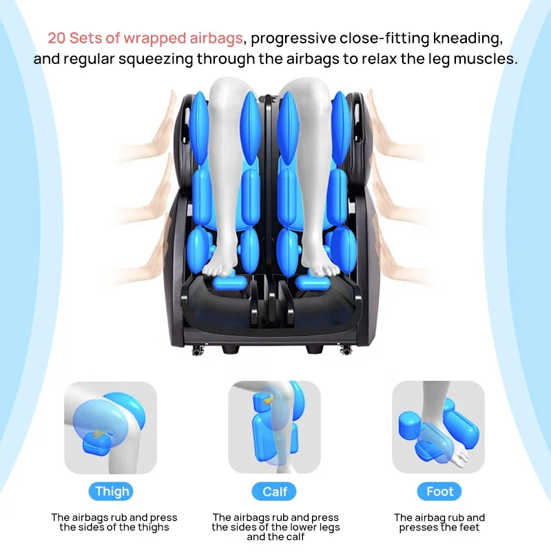 Electric Leg and Foot Massager Calf Beautician Heating Vibration Air Pressure Foot Massager Machine
