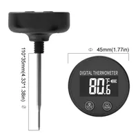 -20～300℃ Kitchen Accessories Digital Coffee Thermometer with Probe Waterproof Black affordable luxury NTC sensor Instant Read