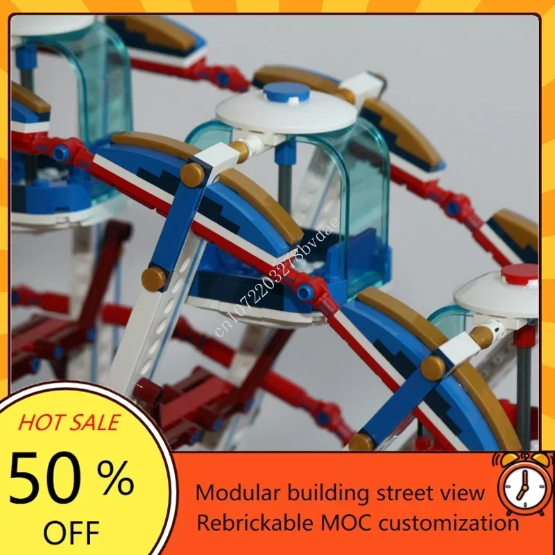 8700 + ชิ้น Ferris ล้อ Modular MOC Creative street view รุ่นที่กําหนดเองปริศนาสถาปัตยกรรม DIY การศึกษาประกอบของเล่นของขวัญ