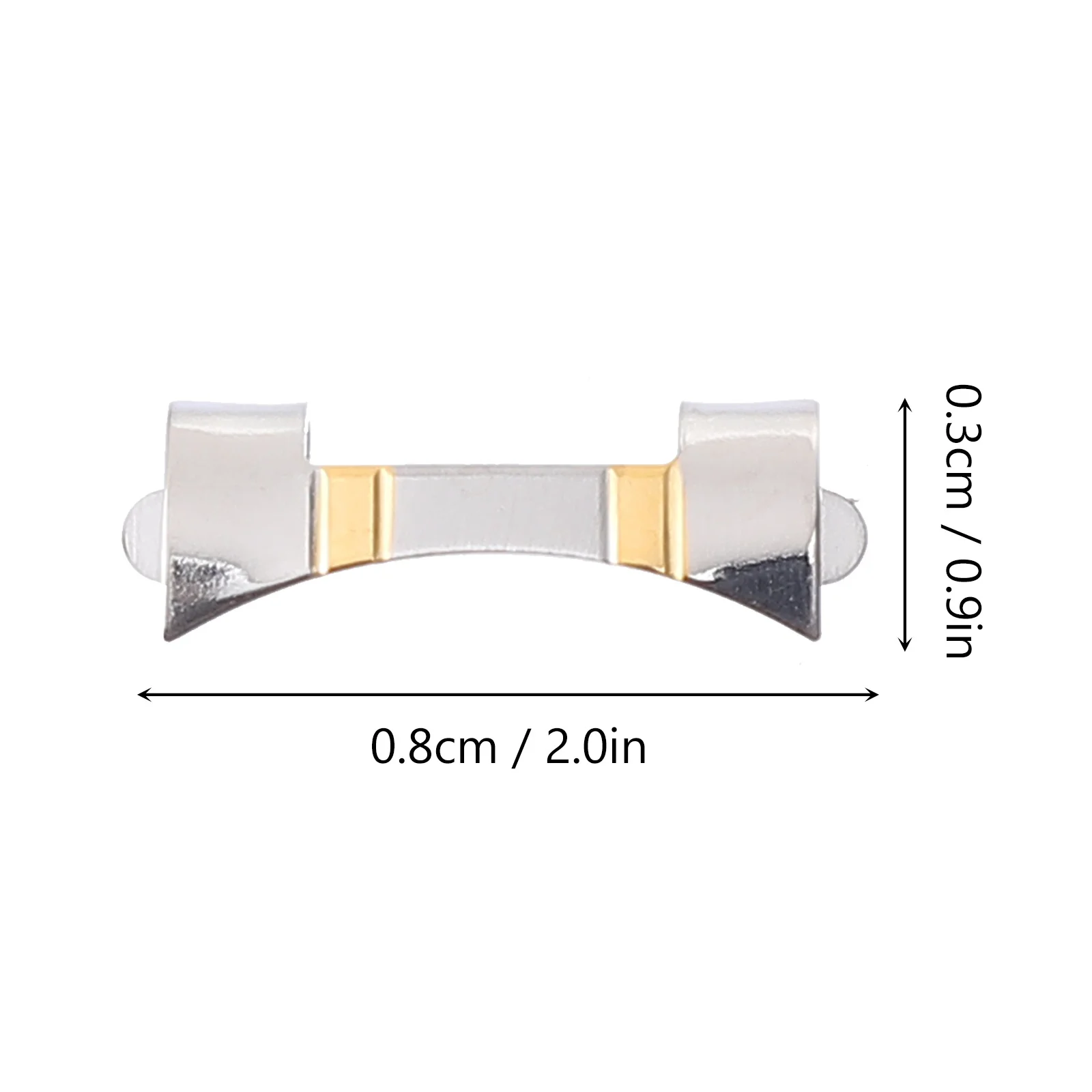 1Pair Stainless Steel Watch Strap Link Ends Durable Watchband Connector Replacement DIY Parts for Watchband Repair