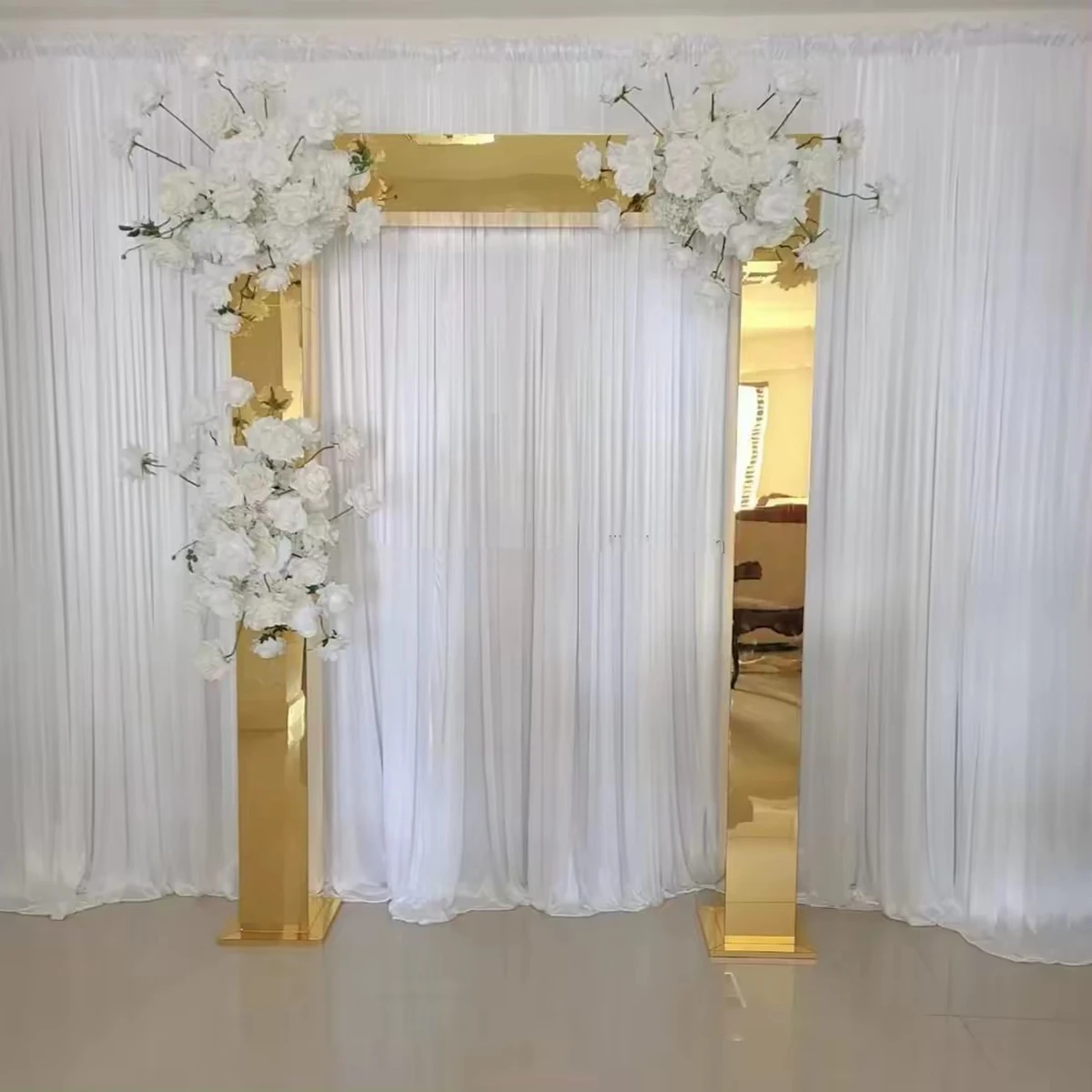 wedding background decorative flower  arch decorated without artificial floral horn horn rack