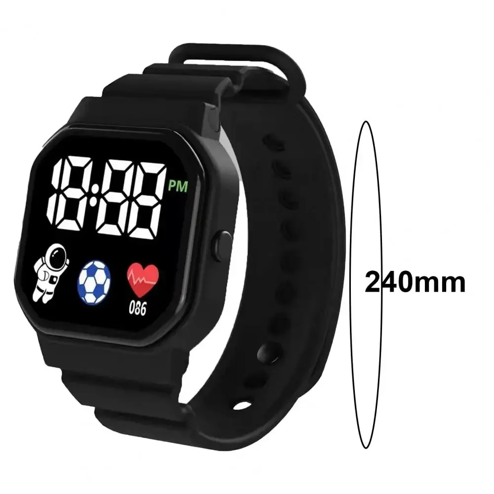 Crianças relógio esporte led relógios digitais spaceman pulseira de silicone à prova dwaterproof água relógio de pulso eletrônico para crianças meninos meninas presentes novo