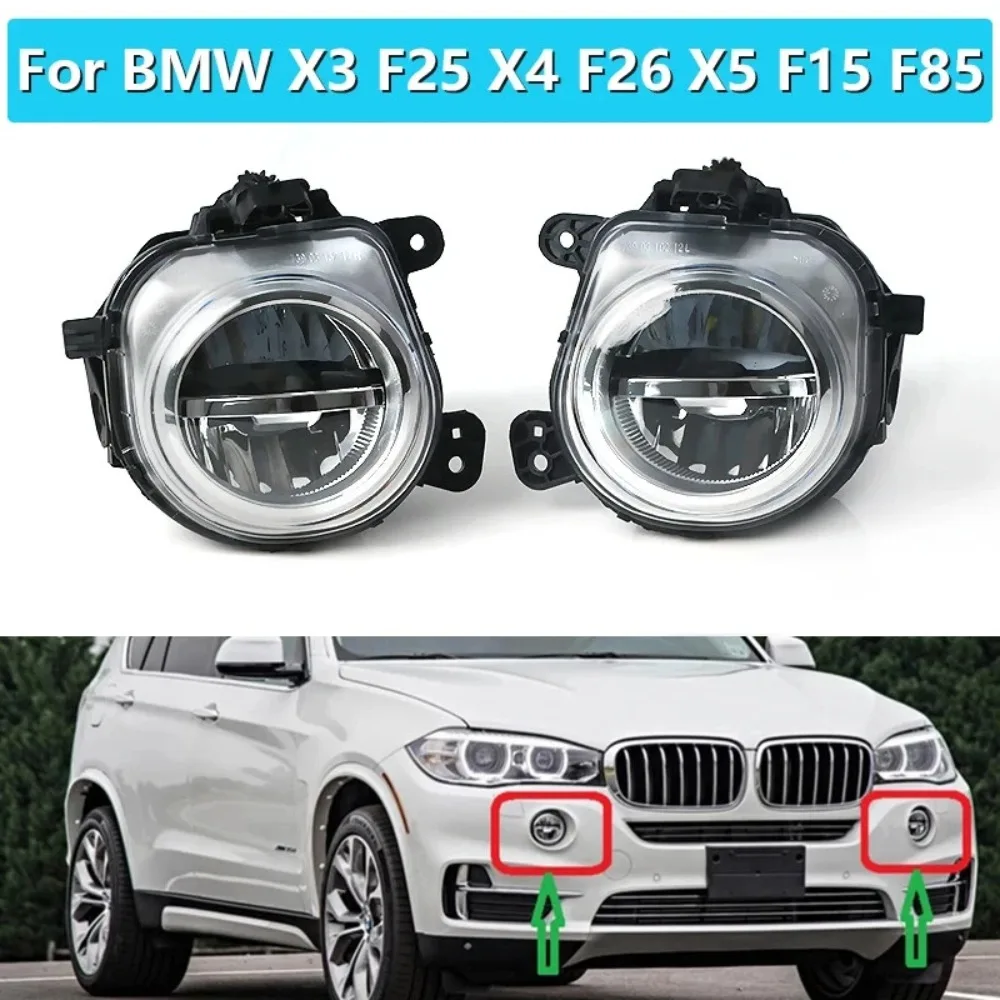 For BMW X3 F25 X4 F26 X5 F15 F85 2014 - 2016 LED Car Front Bumper Fog Light Fog Lamp Driving Lamp 63177317251 63177317252