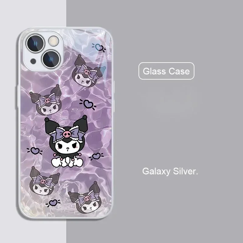 Summer Swim Hello Kitty Metallic-Color Phone Case For Samsung S10 S20 S21 S22 S23 S8 S9 S24 S25 FE PLUS Ultra 5G Glass Hard