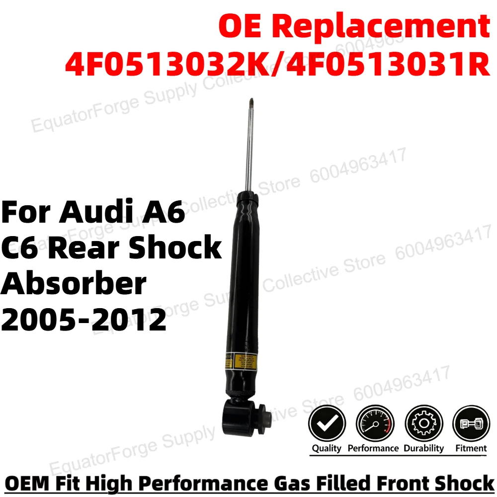Comfortable Direct Fit High Stability Premium Durable Rear Shock Absorber for Audi A6 C6 OE Number 4F0513032K/4F0513031R