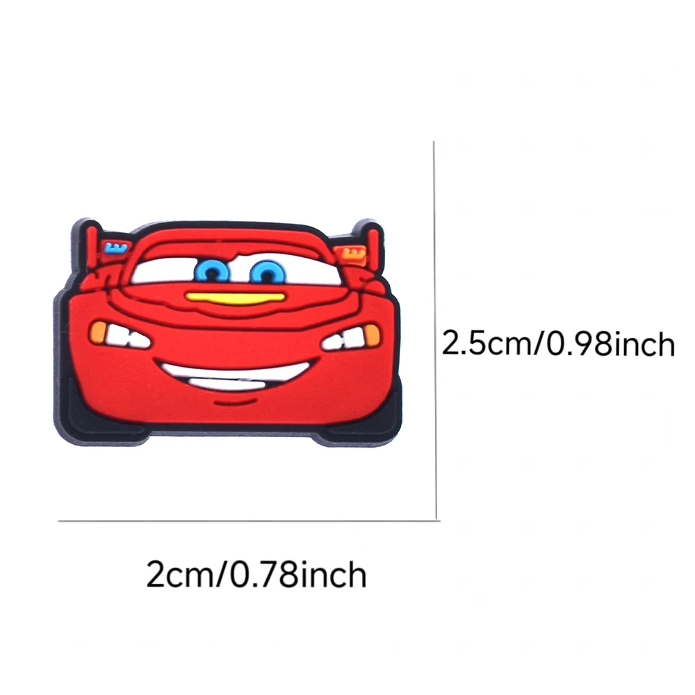 Hot Sales 9-100Pcs Mesuca Cartoon Car Series PVC Shoe Charms Accessories DIY Detachable Fashion Shoe Decorations Buckle Gifts