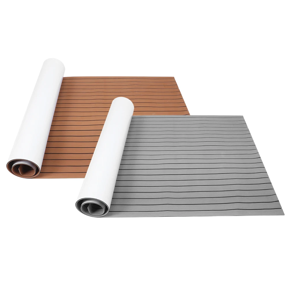 

Boat Flooring Mat Decking Sheet EVA Flooring Mat 120x240cm Non-Slip Self Adhesive Decking Pad Decoration for Marine Boat Yacht