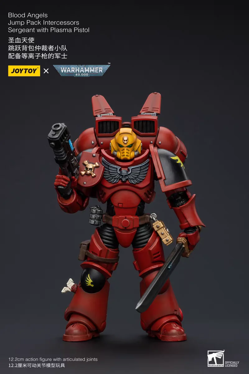 【JOYTOY】Warhammer 40K 1/18 Anime Figuur Blood Angels Kapitein met Jump Pack Intercessors H122mm