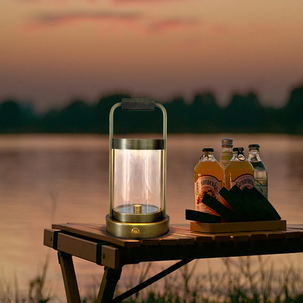 

Small Portable Table Lamp Romantic Wedding Lamp Glass Rechargeable Table Lamp Camping Light