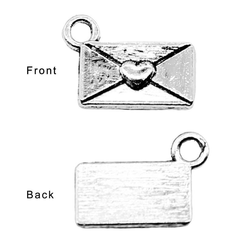 Pack Of 30 Stylish Love Letter Charm in Antique Silver Perfect for DIY Jewelry Crafting and Unique Pendant Designs