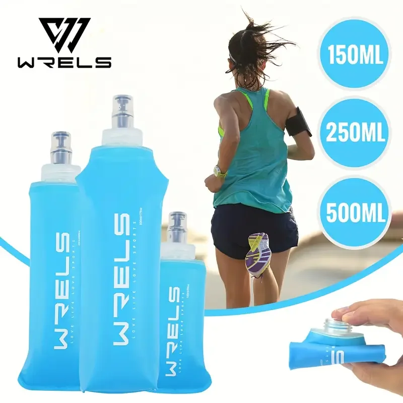 Soft Bottle Collapsible BPA Free Water Bottle Portable Outdoor Running Camping Hiking Travel Handheld Squeeze Hydration Kettle