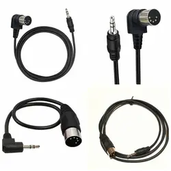 90 Degree MIDI 5P 5 Pin DIN Plug Male To 3.5mm (1/8in) TRS Stereo Male Jack Cable Cord Converter 0.5m/1.5m/3m