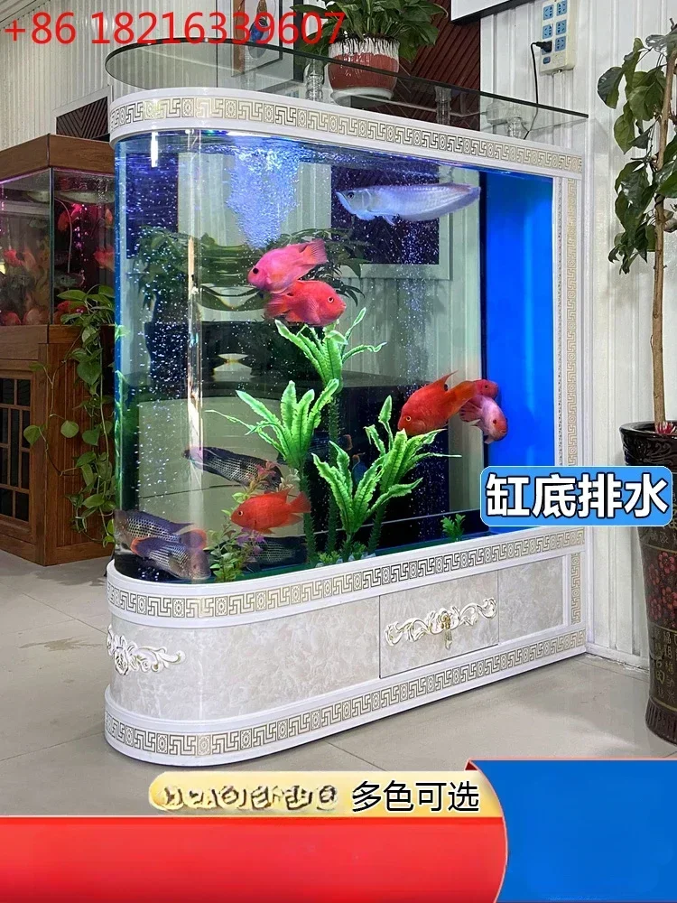 Aquarium Ecological Glass Subareas Screens Shoe Cabinet Household Large Lazy