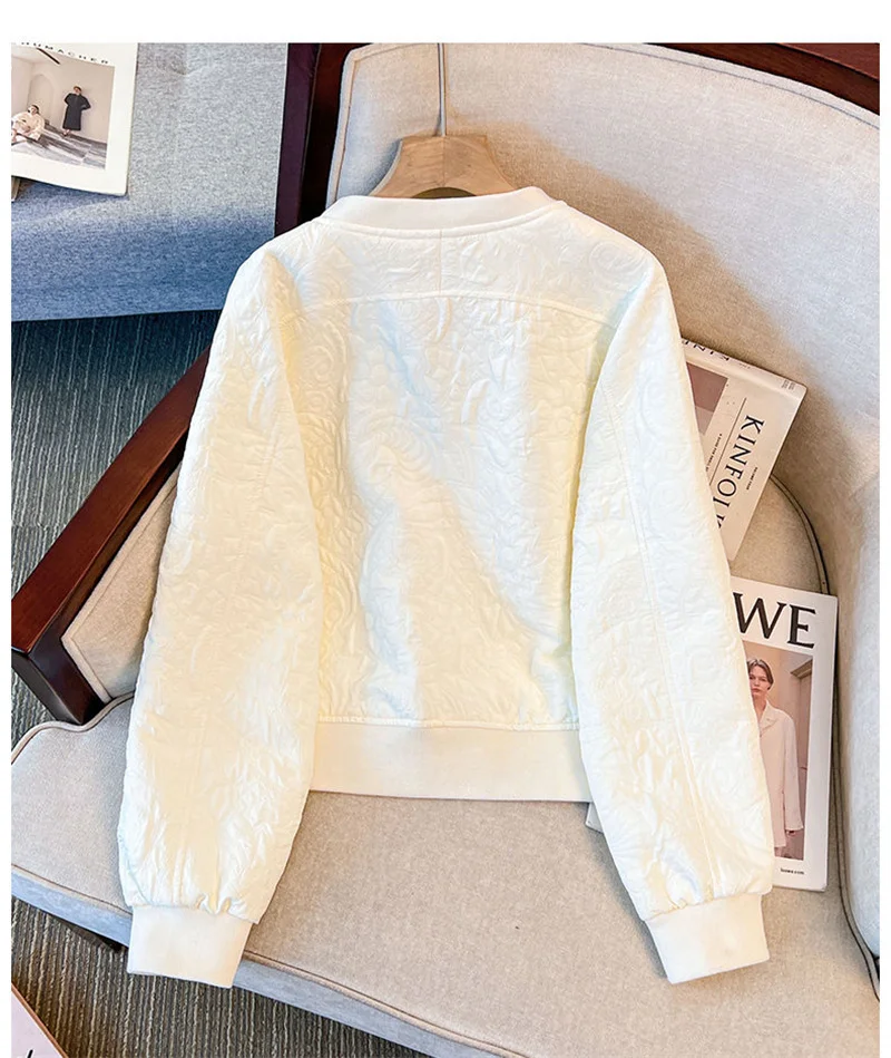 

Женская новая светло-голубая повседневная куртка в популярном стиле, стильная и модная весенняя куртка с коротким воротником-стойкой 2024, женский топ